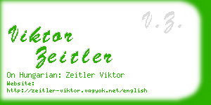 viktor zeitler business card